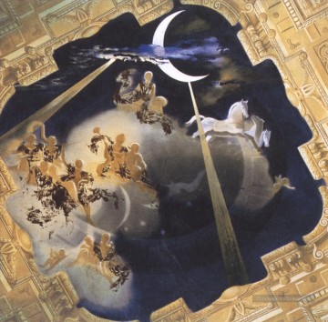 350 人の有名アーティストによるアート作品 Painting - プボル・サルバドール・ダリのガラの城ホールの天井